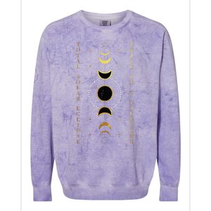 Total Solar Eclipse Twice In Lifetime April 08 2024 Colorblast Crewneck Sweatshirt