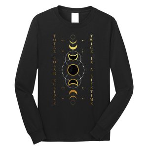 Total Solar Eclipse Twice In Lifetime April 08 2024 Long Sleeve Shirt