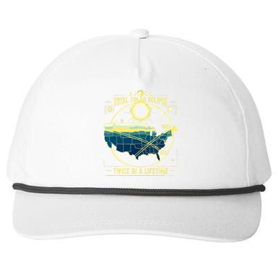 Total Solar Eclipse Twice In A Lifetime 2024 Snapback Five-Panel Rope Hat