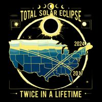 Total Solar Eclipse Twice In A Lifetime 2024 Drawstring Bag