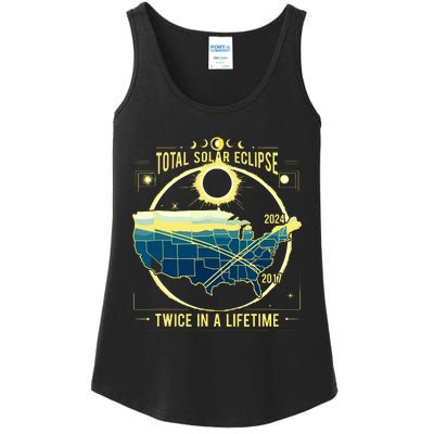 Total Solar Eclipse Twice In A Lifetime 2024 Ladies Essential Tank