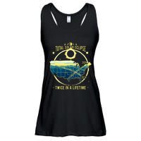 Total Solar Eclipse Twice In A Lifetime 2024 Ladies Essential Flowy Tank