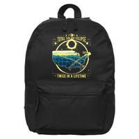 Total Solar Eclipse Twice In A Lifetime 2024 16 in Basic Backpack