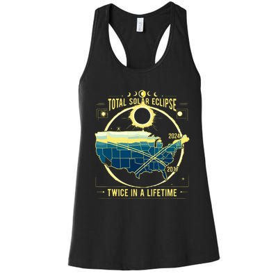 Total Solar Eclipse Twice In A Lifetime 2024 Women's Racerback Tank