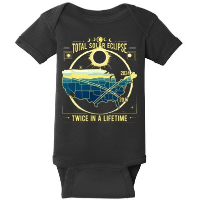 Total Solar Eclipse Twice In A Lifetime 2024 Baby Bodysuit