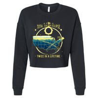 Total Solar Eclipse Twice In A Lifetime 2024 Cropped Pullover Crew