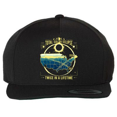 Total Solar Eclipse Twice In A Lifetime 2024 Wool Snapback Cap