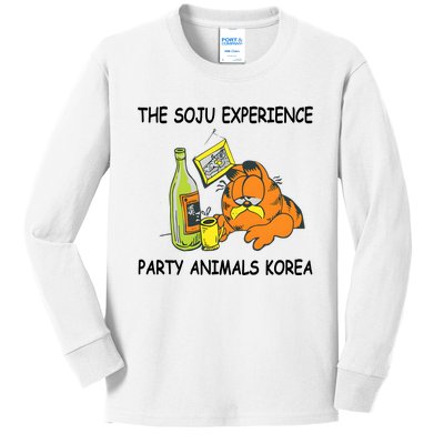 The Soju Experience Party Animals Korea Kids Long Sleeve Shirt