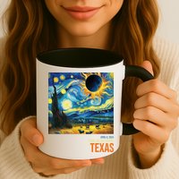 Total Solar Eclipse 2024 Texas Painting Mug