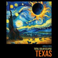 Total Solar Eclipse 2024 Texas Painting Wool Snapback Cap