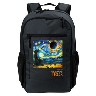 Total Solar Eclipse 2024 Texas Painting Daily Commute Backpack