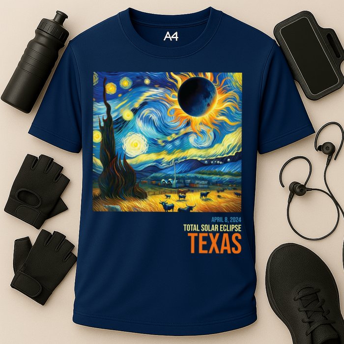 Total Solar Eclipse 2024 Texas Painting Performance Shirt