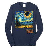 Total Solar Eclipse 2024 Texas Painting Long Sleeve Shirt