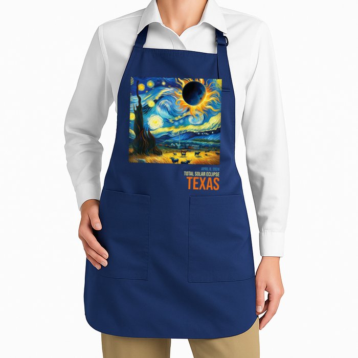 Total Solar Eclipse 2024 Texas Painting Apron