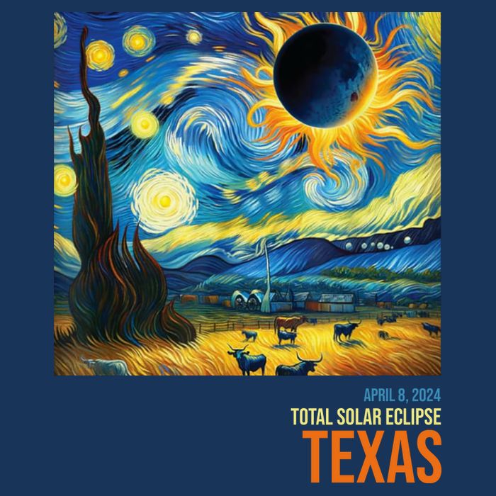 Total Solar Eclipse 2024 Texas Painting Apron