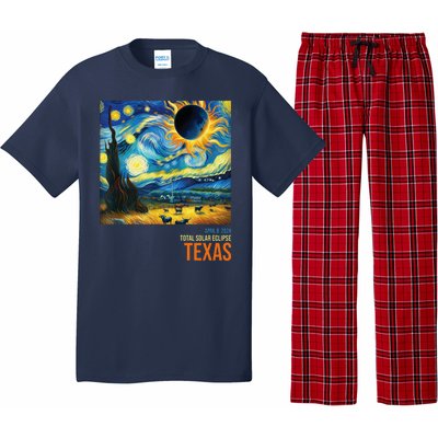 Total Solar Eclipse 2024 Texas Painting Pajama Set