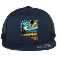 Total Solar Eclipse 2024 Texas Painting Flat Bill Trucker Hat