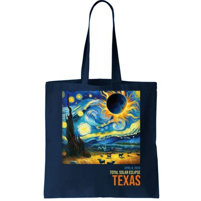 Total Solar Eclipse 2024 Texas Painting Tote Bag