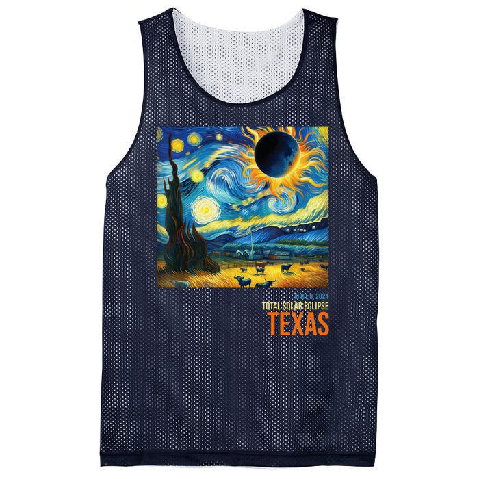 Total Solar Eclipse 2024 Texas Painting Mesh Reversible Basketball Jersey Tank