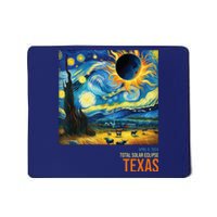 Total Solar Eclipse 2024 Texas Painting Mousepad