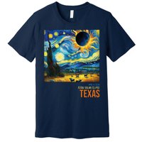 Total Solar Eclipse 2024 Texas Painting Premium T-Shirt