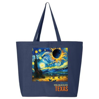 Total Solar Eclipse 2024 Texas Painting 25L Jumbo Tote