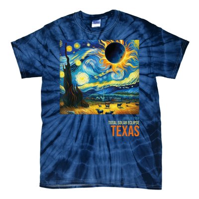 Total Solar Eclipse 2024 Texas Painting Tie-Dye T-Shirt