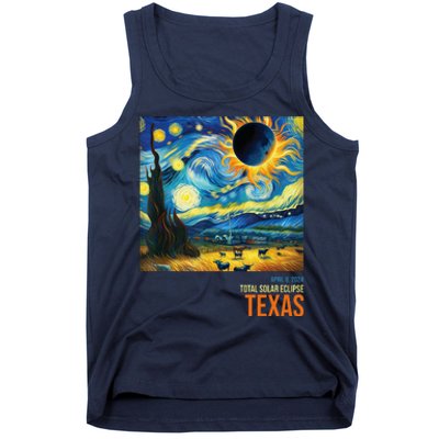 Total Solar Eclipse 2024 Texas Painting Tank Top