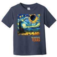 Total Solar Eclipse 2024 Texas Painting Toddler T-Shirt