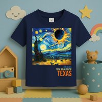 Total Solar Eclipse 2024 Texas Painting Toddler T-Shirt