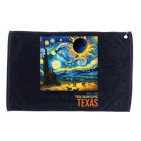 Total Solar Eclipse 2024 Texas Painting Grommeted Golf Towel