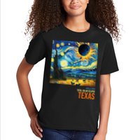Total Solar Eclipse 2024 Texas Painting Kids T-Shirt