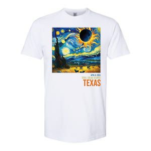 Total Solar Eclipse 2024 Texas Painting Softstyle® CVC T-Shirt