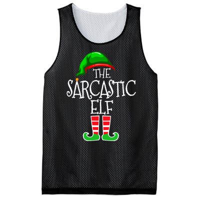 The Sarcastic Elf Matching Christmas Mesh Reversible Basketball Jersey Tank