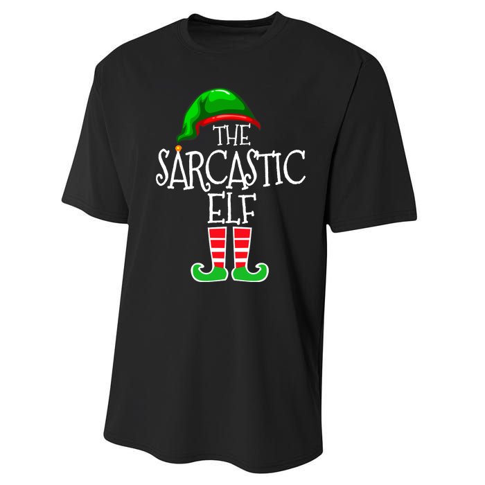 The Sarcastic Elf Matching Christmas Performance Sprint T-Shirt