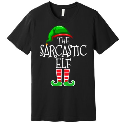 The Sarcastic Elf Matching Christmas Premium T-Shirt