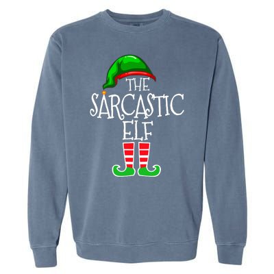 The Sarcastic Elf Matching Christmas Garment-Dyed Sweatshirt