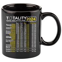 Total Solar Eclipse 2024 Time - April 8 Path Of The Eclipse 11oz C Handle Ceramic Mug