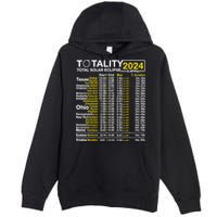 Total Solar Eclipse 2024 Time - April 8 Path Of The Eclipse Premium Pullover Hoodie