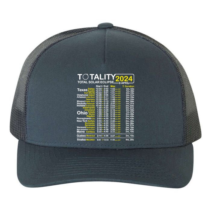 Total Solar Eclipse 2024 Time - April 8 Path Of The Eclipse Yupoong Adult 5-Panel Trucker Hat
