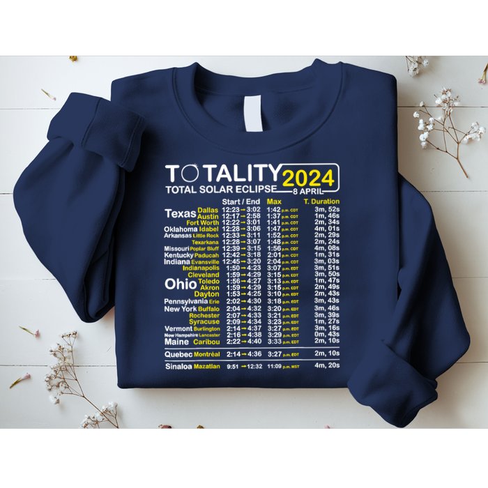 Total Solar Eclipse 2024 Time - April 8 Path Of The Eclipse Sweatshirt