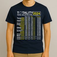 Total Solar Eclipse 2024 Time - April 8 Path Of The Eclipse T-Shirt
