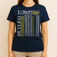 Total Solar Eclipse 2024 Time - April 8 Path Of The Eclipse T-Shirt