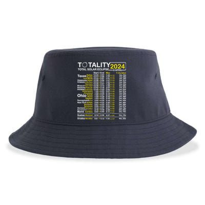 Total Solar Eclipse 2024 Time - April 8 Path Of The Eclipse Sustainable Bucket Hat