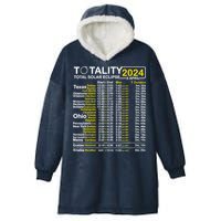 Total Solar Eclipse 2024 Time - April 8 Path Of The Eclipse Hooded Wearable Blanket