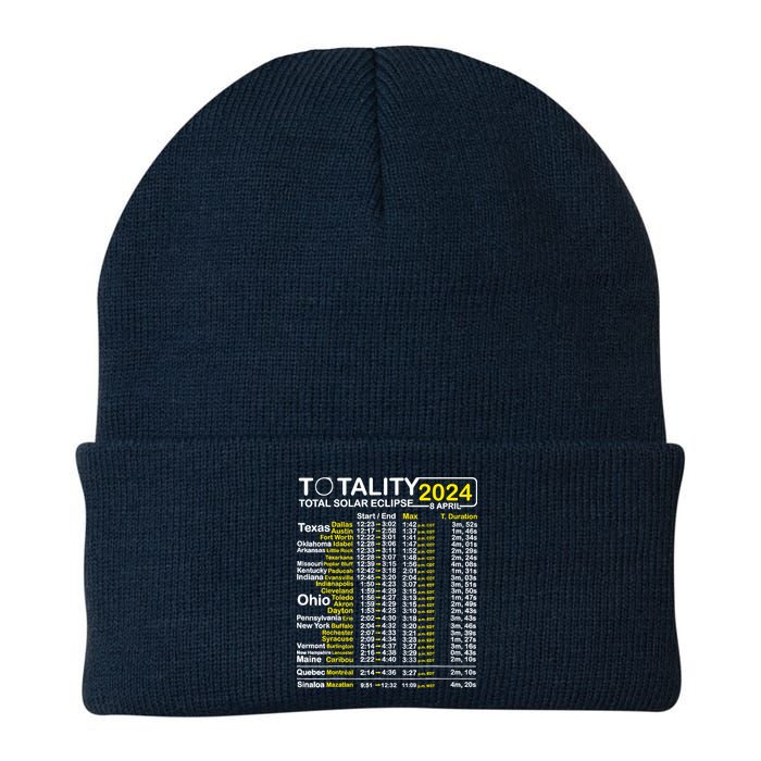 Total Solar Eclipse 2024 Time - April 8 Path Of The Eclipse Beanie