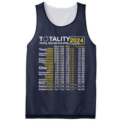 Total Solar Eclipse 2024 Time - April 8 Path Of The Eclipse Mesh Reversible Basketball Jersey Tank