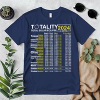 Total Solar Eclipse 2024 Time - April 8 Path Of The Eclipse Premium T-Shirt