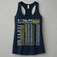 Total Solar Eclipse 2024 Time - April 8 Path Of The Eclipse Womens Tank Top