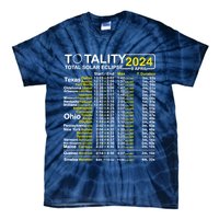 Total Solar Eclipse 2024 Time - April 8 Path Of The Eclipse Tie-Dye T-Shirt
